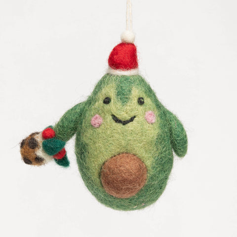 Felt Christmas Ornament - Avocado