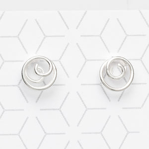 "Spiral" Stud Earrings - silver
