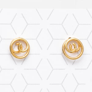 "Spiral" Stud Earrings - gold