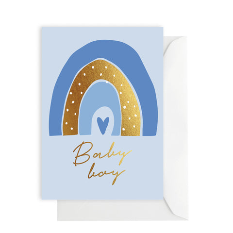 Card - Baby Boy - blue rainbow