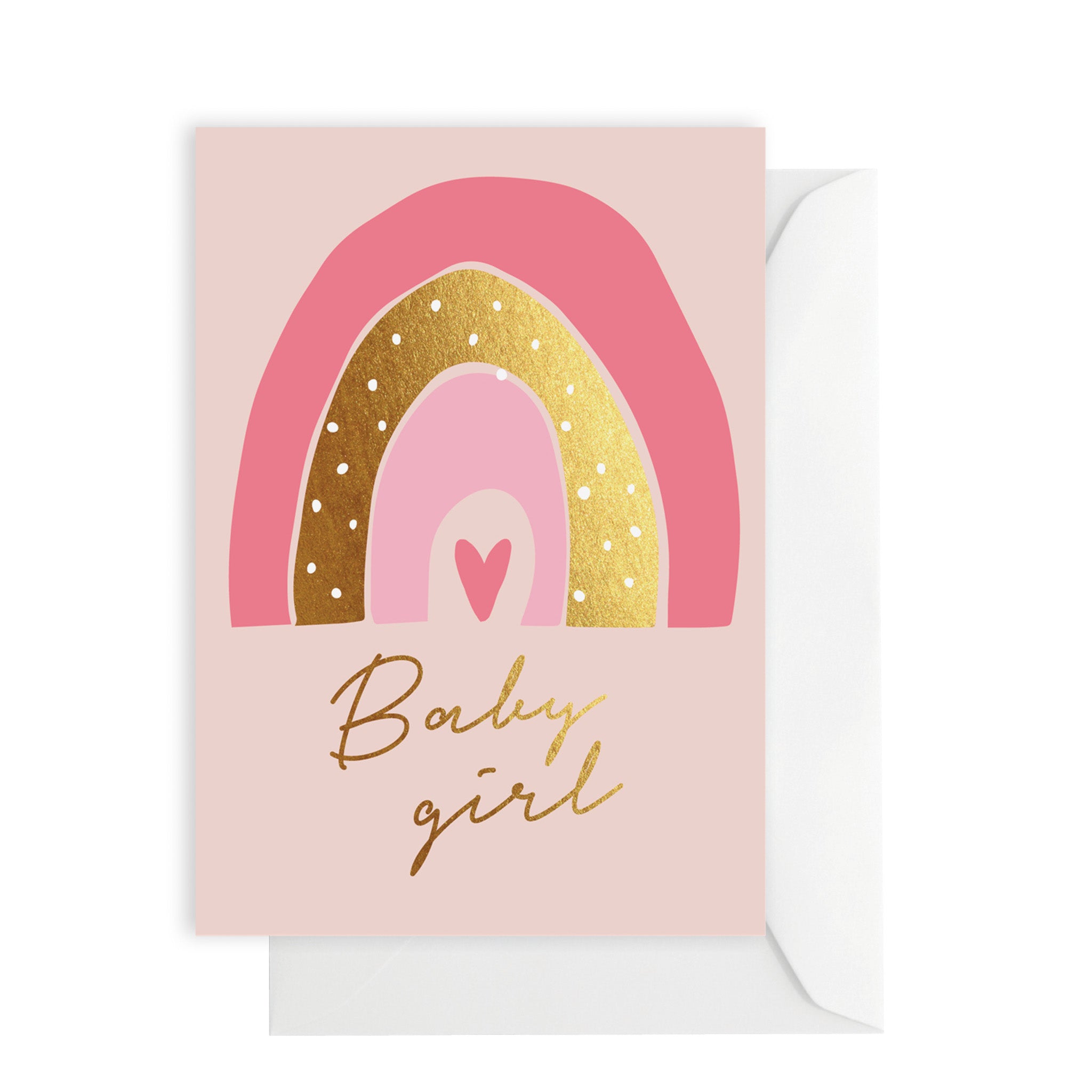 Card - Baby Girl - pink rainbow