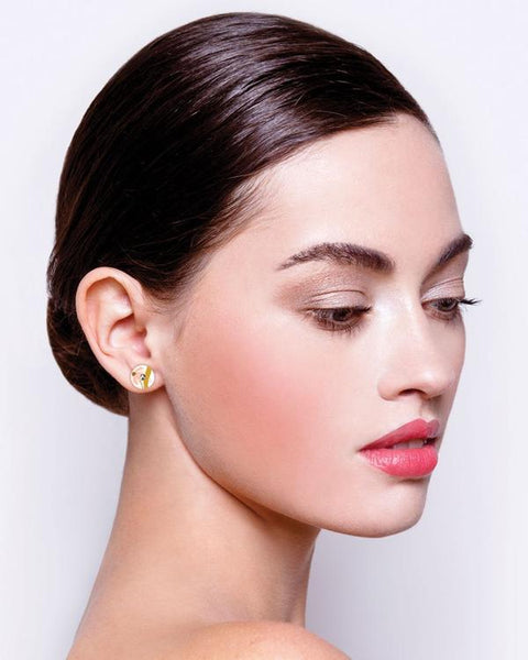 Mini Circle Stud Earrings - Myriam Van Neste / Marguerite Bloom